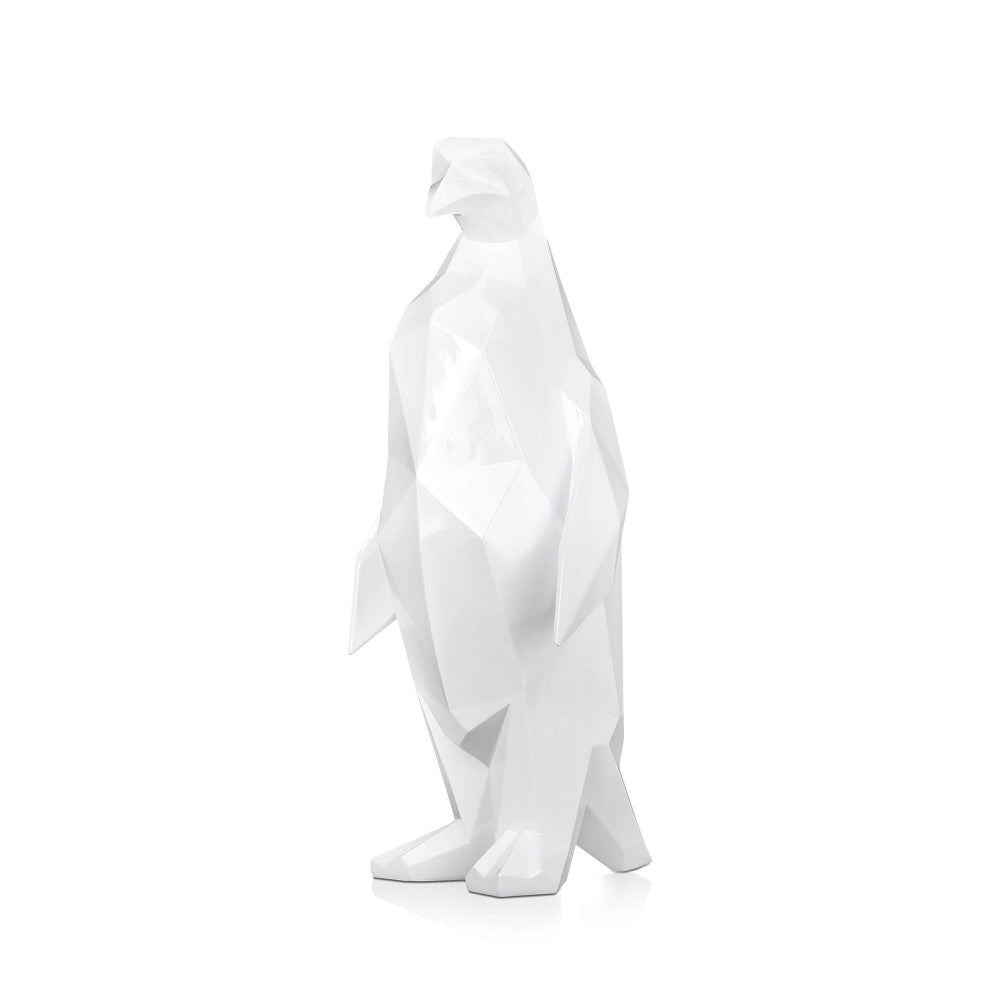Pinguino bianco scultura in resina