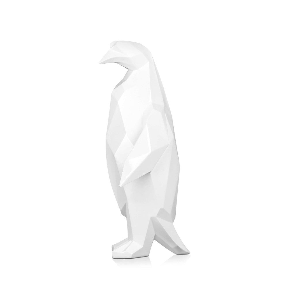 Pinguino bianco scultura in resina