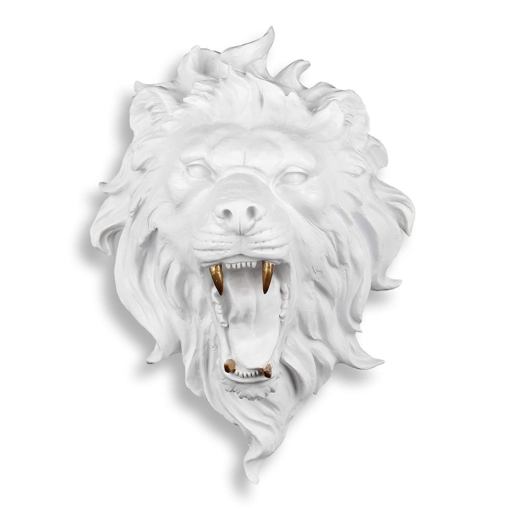 Testa di leone scultura in resina