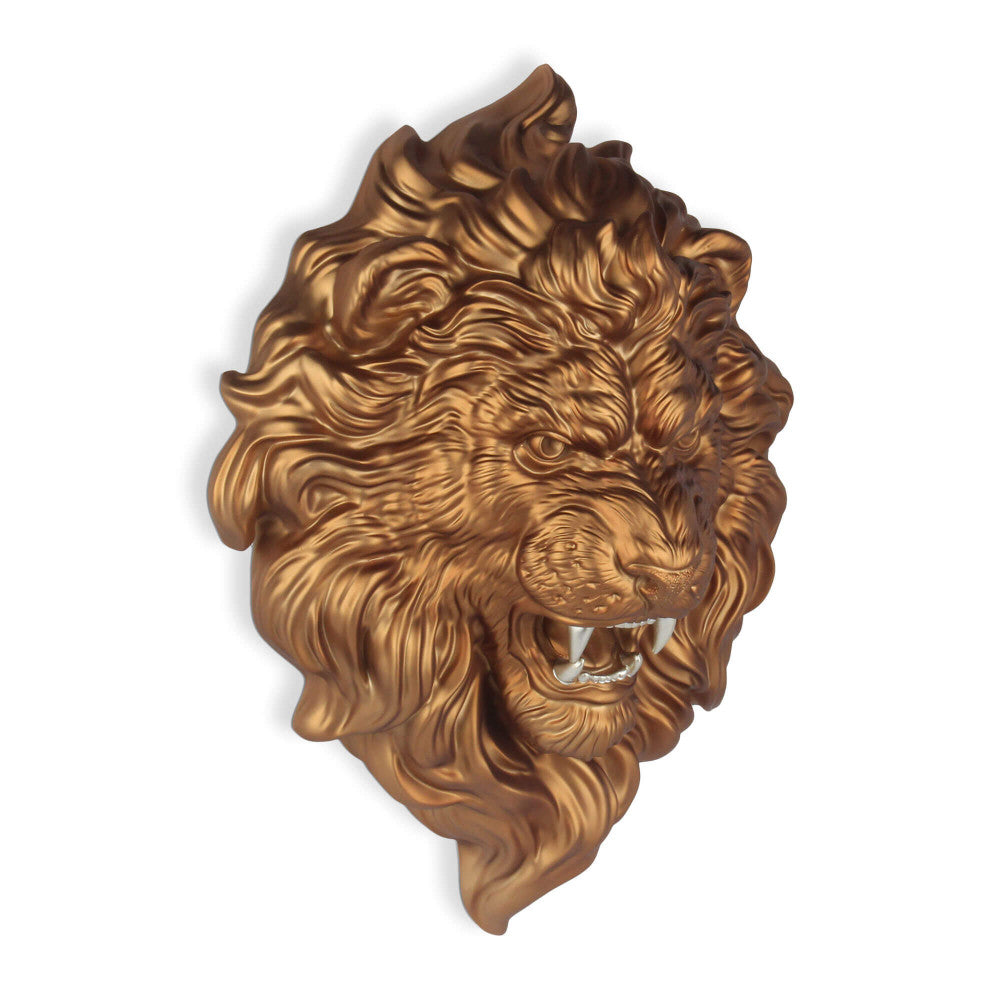 Sculturada parete Testa di leone bronzo