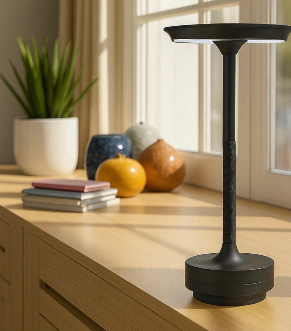 Black Edition – lampada da tavolo LED ricaricabile 3W dimmer touch