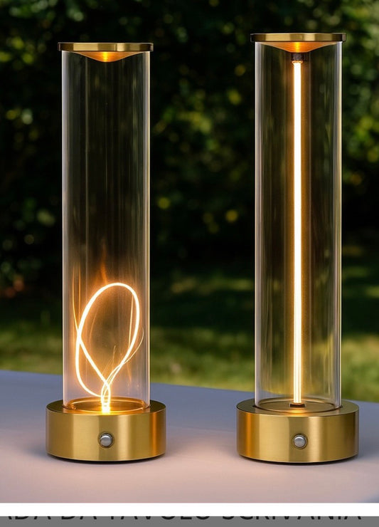 Design in movimento – lampada LED ricaricabile con filamento magnetico