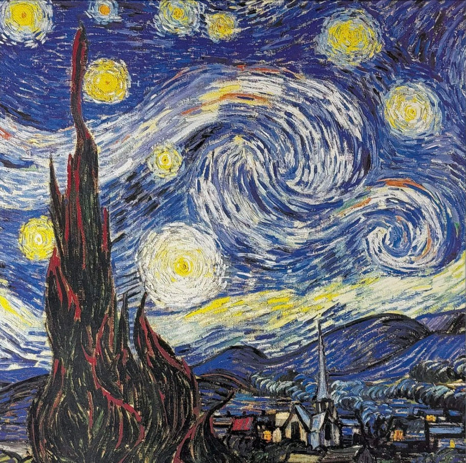 La Notte Stellata – Quadro su Pannello in Alluminio 50×50 cm