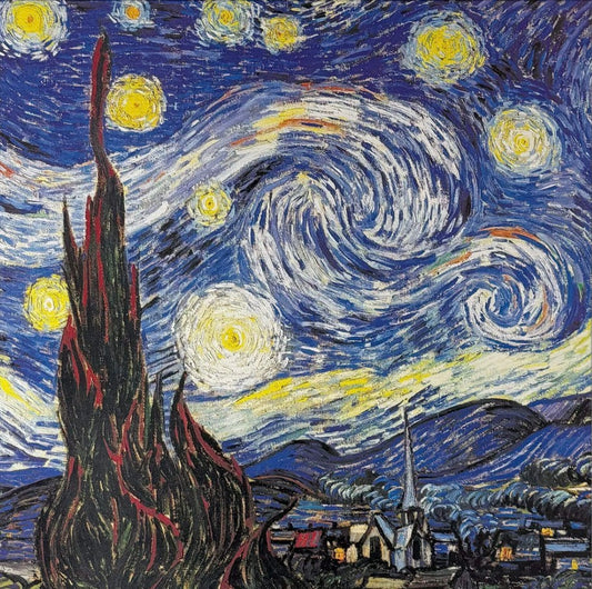 La Notte Stellata – Quadro su Pannello in Alluminio 50×50 cm