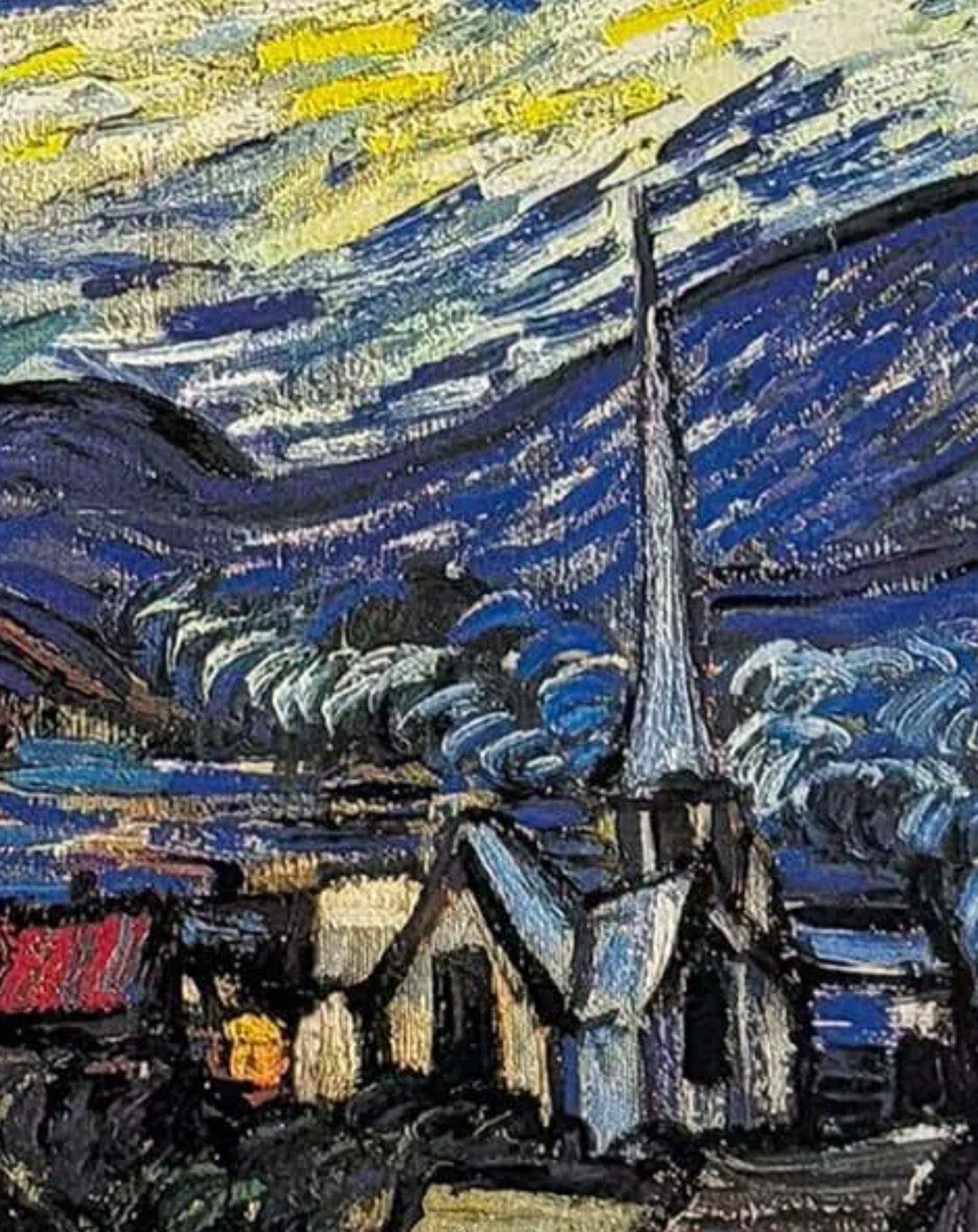 La Notte Stellata – Quadro su Pannello in Alluminio 50×50 cm